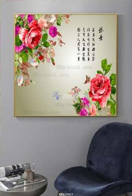 File tranh File tranh hiện đại pha lê gương KF63067 (gốc) in film