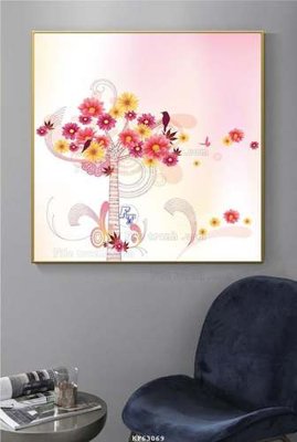 File gốc File tranh hiện đại pha lê gương KF63069 (in tráng gương) sang trọng