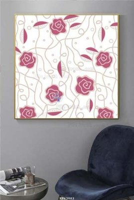 File gốc File tranh hiện đại pha lê gương KF63082 (in lụa) hoa văn cổ điển