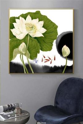 Tải file File tranh hiện đại pha lê gương KF63090 (gốc) chủ đề hoa sen