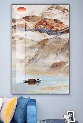 File gốc File tranh hiện đại pha lê gương KF63154 (in lụa) trang trí tường