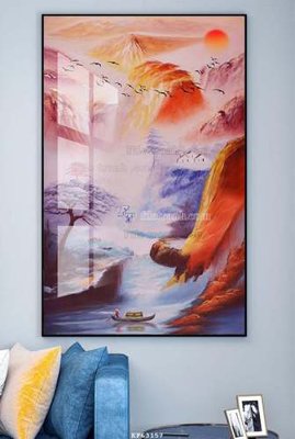 File gốc in ấn File tranh hiện đại pha lê gương KF63157 độ phân giải cao