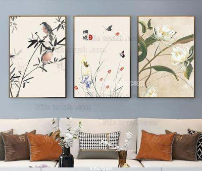 File gốc File tranh hiện đại pha lê gương KF63240 (in mica) trang trí