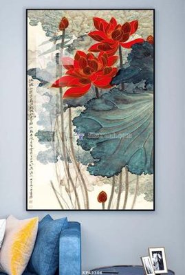 File tranh in trần 3D File tranh hiện đại pha lê gương KF63306 (ảnh gốc)