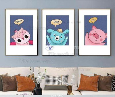 Hình ảnh file gốc File tranh hiện đại pha lê gương KF63347 cho in UV