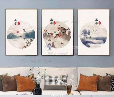 File tranh PSD File tranh hiện đại pha lê gương KF63353 chất lượng cao