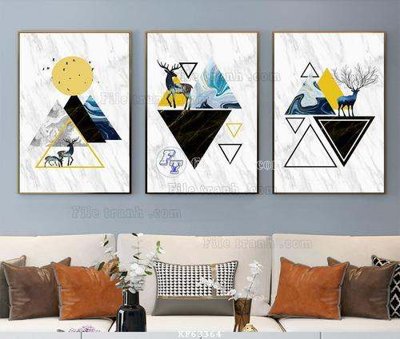 File tranh File tranh hiện đại pha lê gương KF63364 (bản gốc) in canvas