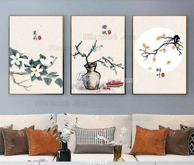 Download file File tranh hiện đại pha lê gương KF63369 (gốc) in mica bàn thờ