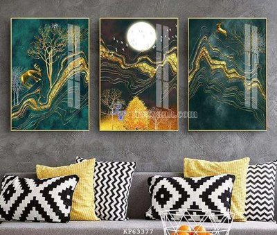 Tải file PSD File tranh hiện đại pha lê gương KF63377 (nguyên layer) để in