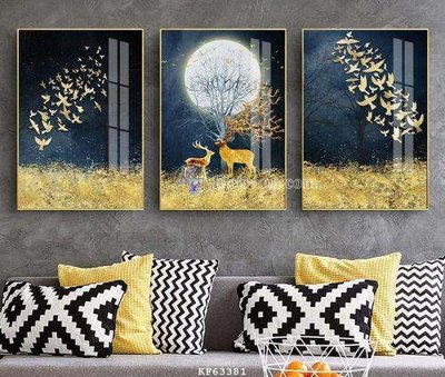 Download file ảnh gốc File tranh hiện đại pha lê gương KF63381 để in ấn