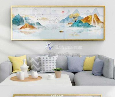 File gốc File tranh hiện đại pha lê gương KF63428 (phiên bản chuẩn) để in ấn