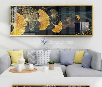 File gốc File tranh hiện đại pha lê gương KF63437 (in lụa) tranh phong thủy