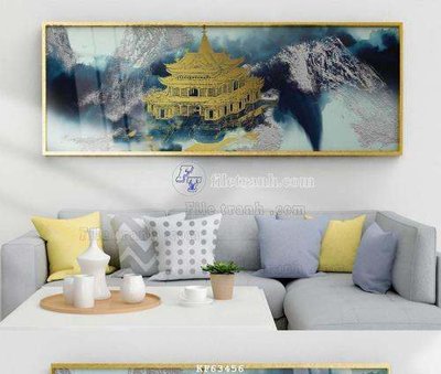 File in trần File tranh hiện đại pha lê gương KF63456 (file gốc) xuyên sáng