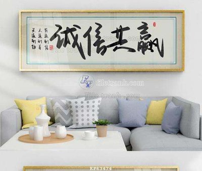 File tranh File tranh hiện đại pha lê gương KF63474 (bản gốc) in lụa 3D