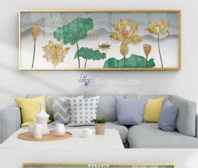 File in lụa File tranh hiện đại pha lê gương KF63476 (chất lượng cao) File tranh hiện đại pha lê gương KF63476