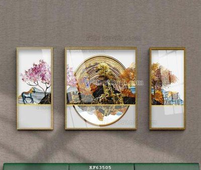 File ảnh File tranh hiện đại pha lê gương KF63505 (gốc) trang trí khách sạn