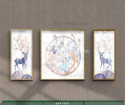 File gốc in tráng gương File tranh hiện đại pha lê gương KF63507 chi tiết