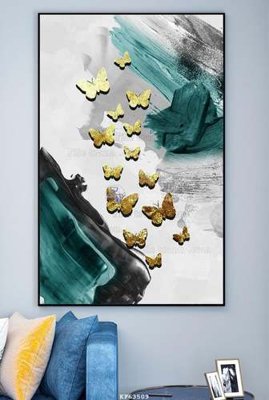 File tranh File tranh hiện đại pha lê gương KF63509 (bản gốc) in canvas