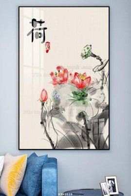 File tranh gốc in trần nhà File tranh hiện đại pha lê gương KF63518 3D