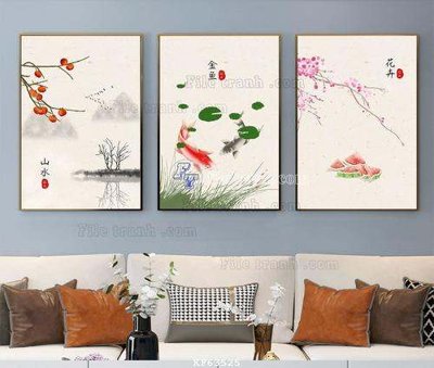 File ảnh File tranh hiện đại pha lê gương KF63525 (gốc) cho trang trí nội thất