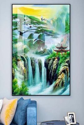 Hình ảnh file gốc in trần nhà File tranh hiện đại pha lê gương KF63541