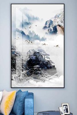 File tranh File tranh hiện đại pha lê gương KF63543 (file gốc) chủ đề phong thủy