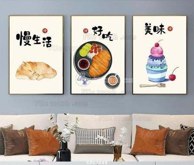 File tranh File tranh hiện đại pha lê gương KF63544 (gốc) phong cách tối giản