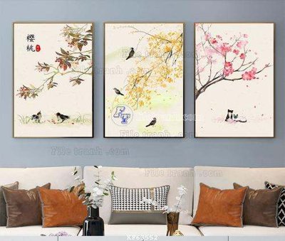 Download file File tranh hiện đại pha lê gương KF63552 (gốc) cho xưởng in