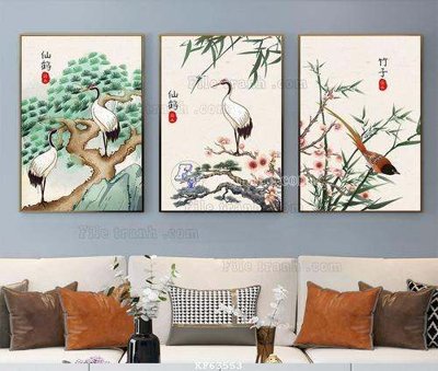 File tranh gốc in trần nhà File tranh hiện đại pha lê gương KF63553 3D