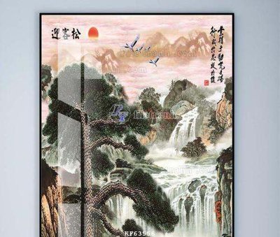 File in trần File tranh hiện đại pha lê gương KF63556 (bản gốc) đại dương