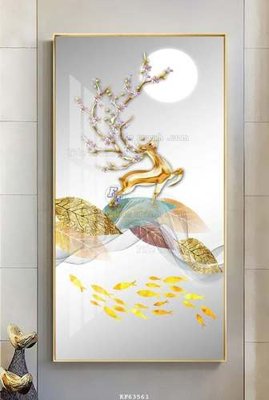 Ảnh gốc File tranh hiện đại pha lê gương KF63561 (độ nét cao) in tráng gương