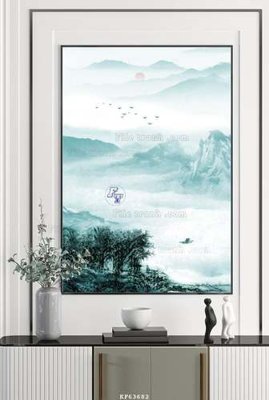 File gốc File tranh hiện đại pha lê gương KF63682 cho in ấn và thiết kế