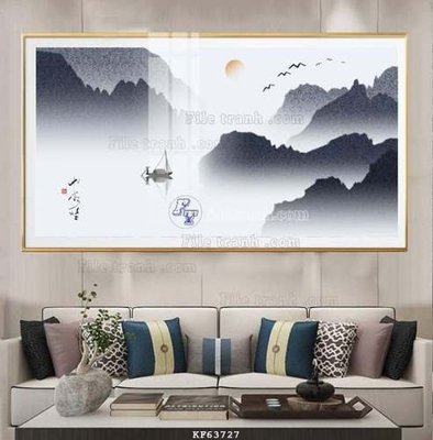 File tranh File tranh hiện đại pha lê gương KF63727 (gốc) in vải canvas