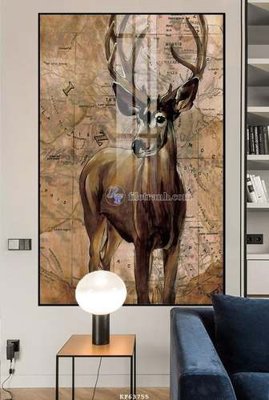 File tranh gốc PSD File tranh hiện đại pha lê gương KF63755 còn nguyên layer