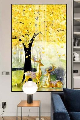 Tải file File tranh hiện đại pha lê gương KF63762 (gốc) chủ đề hoa sen