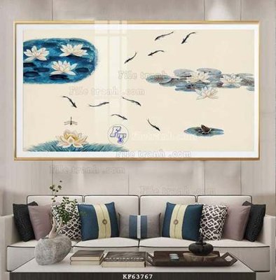 Tải file gốc in lụa File tranh hiện đại pha lê gương KF63767 siêu nét