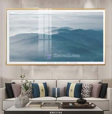 File in mica File tranh hiện đại pha lê gương KF63768 (bản gốc) làm vách ngăn