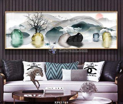 File tranh File tranh hiện đại pha lê gương KF63769 (gốc) chủ đề con người