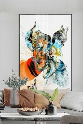 Download file gốc File tranh hiện đại pha lê gương KF63829 (in lụa) tranh 3D