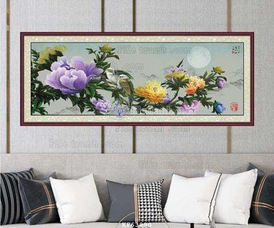 File in trần File tranh hiện đại pha lê gương KF63890 (bản gốc 3D) sống động