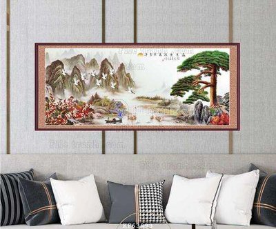 File tranh in trần 3D File tranh hiện đại pha lê gương KF63893 (ảnh gốc)