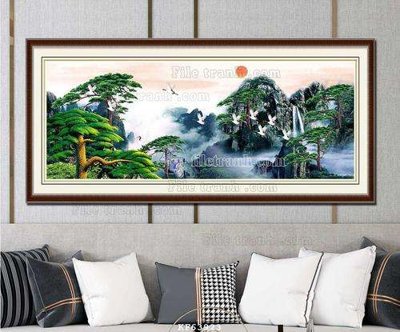 Tải file File tranh hiện đại pha lê gương KF63923 (gốc) in tranh tráng gương