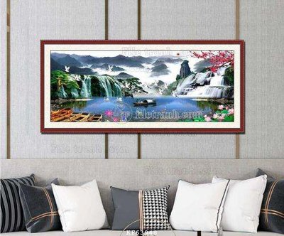 File gốc File tranh hiện đại pha lê gương KF63948 (in tráng gương) sang trọng