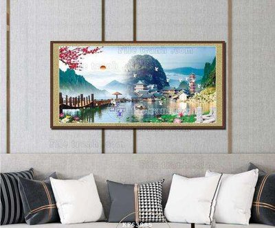 File tranh File tranh hiện đại pha lê gương KF63985 (bản gốc) trang trí văn phòng