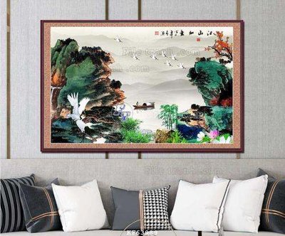 Tải file File tranh hiện đại pha lê gương KF63989 (gốc) làm tranh trang trí