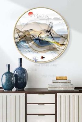 File in mica File tranh hiện đại pha lê gương KF64018 (bản gốc) làm vách ngăn