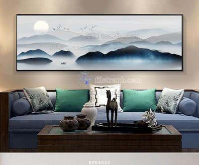 File in trần File tranh hiện đại pha lê gương KF64022 (bản gốc) 5D