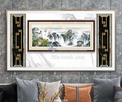 File in ấn File tranh hiện đại pha lê gương KF64100 (bản gốc) cao cấp