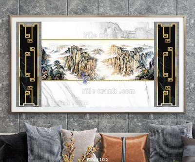 Chi tiết file ảnh File tranh hiện đại pha lê gương KF64102 sắc nét