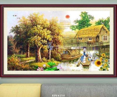 File gốc File tranh hiện đại pha lê gương KF64150 (in tráng gương) hiện đại